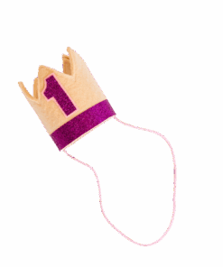 Corona de fieltro rosa